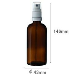 スプレー付き遮光瓶（茶色）100ml　30本セット　30％割引バルク販売通常1本あたり550円が30本まとめて買うと1本あたり385円に