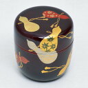 【茶道具/ 棗】溜塗中棗 六瓢四季草花蒔絵【国内配送料無料】【代引手数料無料】