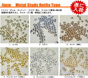 ホットフックス★メタルスタッズ 4mm 5mm 6mm 全7色 (100個入り)