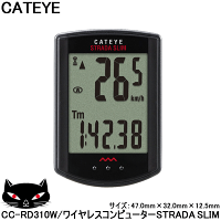 【キャッシュレス5%還元】【送料無料】【サイクルコンピューター】【サイクルメーター】 CATEYE キャットアイ サイクルコンピューター CC-RD310W STRADA SLIM 【コンビニ受取対応商品】【】の画像