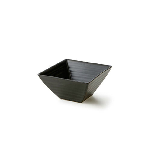 黒マット NN 12cm スクエアボール(アウトレット含む)【日本製 磁器】【角鉢 中鉢 サラダボー...:tableware-factry:10000954