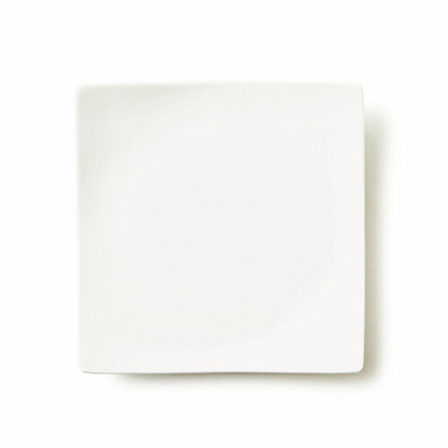 ALPHA アルファ 22cm 正角皿 (アウトレット)【白い食器 スクエアプレート 中皿 業務用食器】