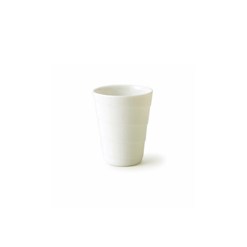 スパイラルカップ　細長　L (アウトレット)【白い食器 フリーカップ】