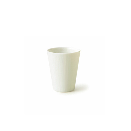 グレインカップ　細長　L (アウトレット)【白い食器 フリーカップ】匠の技術が光る白いカップ。