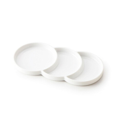 Milano ミラノ　3リング(アウトレット)【白い食器 3つ仕切り皿 三品皿 業務用食器】新デザインの新作 3品皿。当窯完全オリジナルの仕切り皿です^0^ちょっとした取り皿・モーニングプレートとしてもどうぞ♪