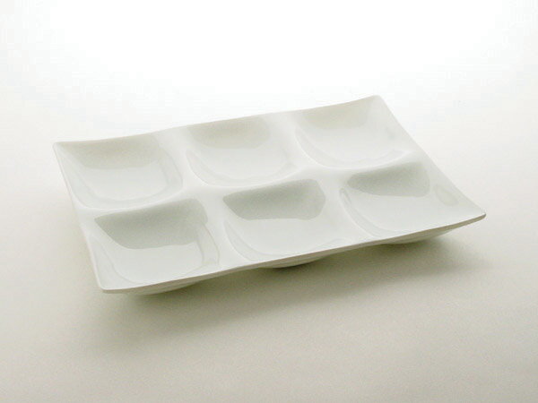 コワケ（kowake） 6つ仕切り皿　【深山 miyama】白い食器こわけして料理が楽しめます。グッドデザイン賞受賞！オードルブル皿に最適！