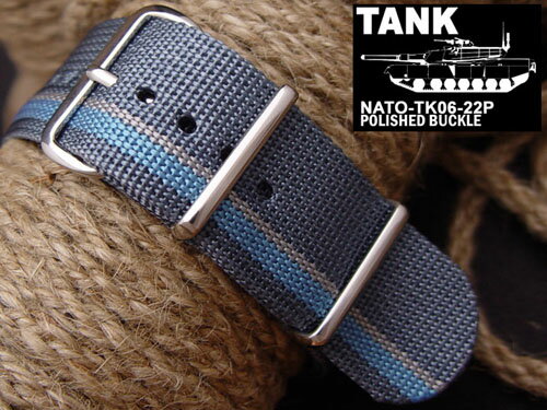 22mm TAIKONAUT時計ベルト NATOタイプ-TK06-22P　◆送料無料◆