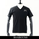 roarguns(ロアーガンズ)Vネック半袖Tシャツブラック21SGT 23