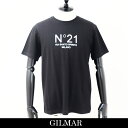 n°21 (ヌメロヴェントゥーノ)半袖Tシャツブラック22SU F031 6334