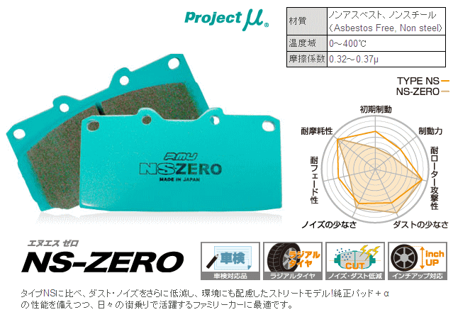 【プロジェクトミュー】NS-ZERO(エヌエスゼロ)　ウィルVS用ZZE129系　フロント用