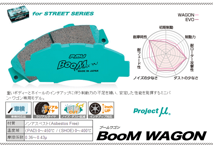 【プロジェクトミュー】BooM WAGON　セイバー用UA2系　リア用