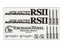 【ADVAN アドバン】ADVAN Racing RS II ステッカー ブラック アドバンレーシング ステッカー シリーズ 品番:HI120