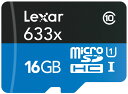 GoPro向けSDカード【Lexar(レキサー) microSDHCカード 16GB*ゴープロカメラに最適!【LSDMI16GB633B】