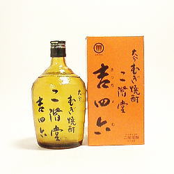 【大分麦焼酎】二階堂　吉四六　ガラス瓶　720ml大人気の麦焼酎、二階堂の吉四六のガラス壷入り。父の日、敬老の日等のプレゼント用、贈り物などギフト品としても大変、喜ばれるお奨めの品です！