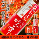 【ひやおろし2017】秋限定!日本酒 越路吹雪 ひやおろし 純米吟醸酒 720ml【高野酒造/新潟県】【日本酒/お酒/酒/純米吟醸/辛口/季節限定/蔵元直送/720ml/四合瓶/4合/新潟/秋/秋あがり/秋のお酒/敬老の日】