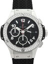 【HUBLOT】【裏スケ】ウブロ『ビッグバン クロノグラフ ベゼルダイヤ』341.SX.130.RX.114 メンズ 自動巻き 6ヶ月保証【中古】b03w/h20A