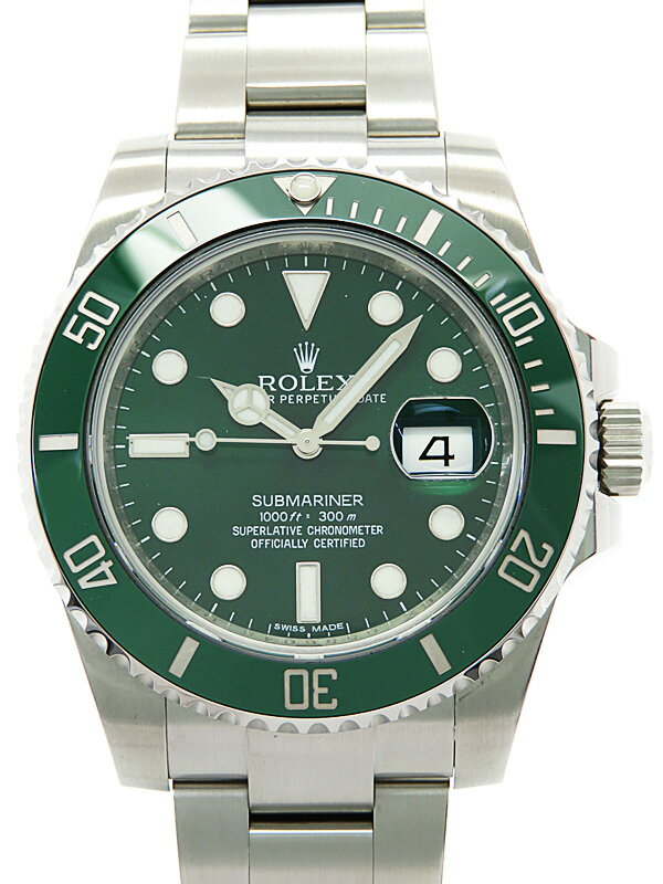【ROLEX】ロレックス『サブマリーナデイト グリーンサブ』116610LV G番’10年頃製 メンズ 自動巻き b02w/h03A