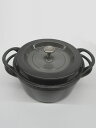 【Vermicular】バーミキュラ『オーブンポットラウンド22cm』GRY22R パールグレー 3.5L 鋳物ホーロー鍋 無水鍋【中古】b03e/h17S
