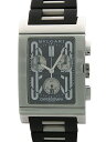 【BVLGARI】【電池交換済】ブルガリ『レッタンゴロ クロノグラフ』RTC49S メンズ クォーツ 1ヶ月保証【中古】b03w/h20B