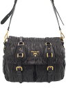 【PRADA】プラダ『ギャザー ショルダーバッグ』BT0636 レディース 1週間保証【中古】b01b/h02AB