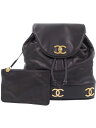 【CHANEL】【ゴールド金具】シャネル『トリプルココマーク リュックサック』レディース バックパック 1週間保証【中古】