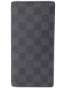 【LOUIS VUITTON】ルイヴィトン『ダミエ グラフィット ポルトフォイユ ブラザ』N62665 メンズ 二つ折り長財布 1週間保証【中古】