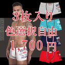 【あす楽対応可】【3枚までメール便対応可】★3枚入り福袋、カラ−選択自由★5種カラフル男性下着 、メンズボクサーパンツ【take-shop新企画】王道のコットン素材でいつでも快適!