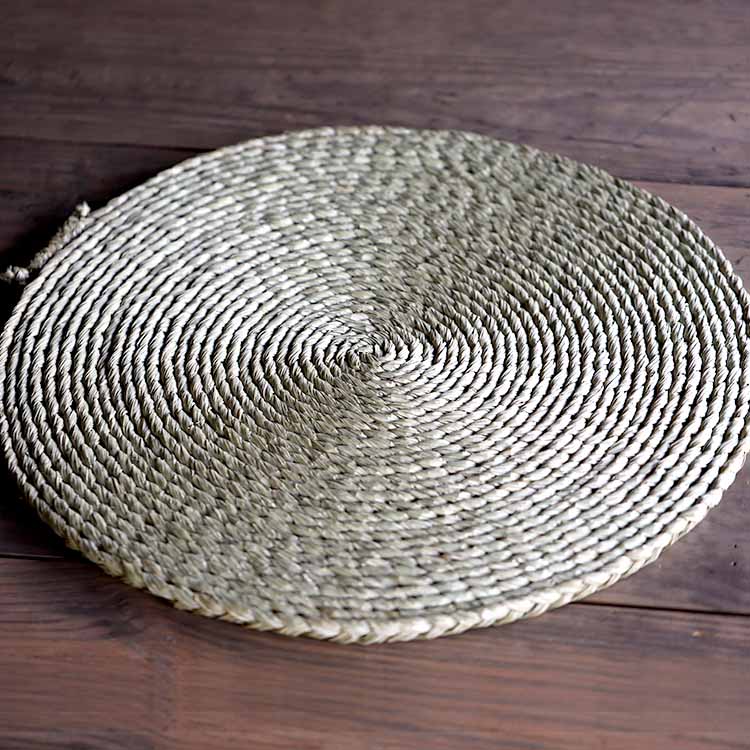 【受注生産 お届けまで約2ヶ月】七島藺縄編み円座 50センチ夏涼しく、冬温かい