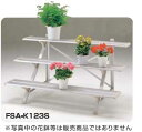 【ガーデニング】【庭】【ベランダ】雨に強いアルミ製フラワースタンド 90cm3段 ライトブロンズ【ガーデン用品】【シンプルデザイン】
