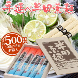 半田素麺　阿波おどり（太口素麺）500g　木箱入り　（100g×5束）[送料300円]