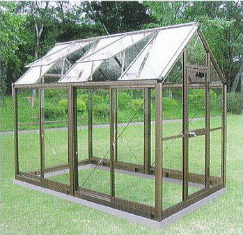 アルミ製　ガラス温室チャッピーB1.5型　1.5坪 