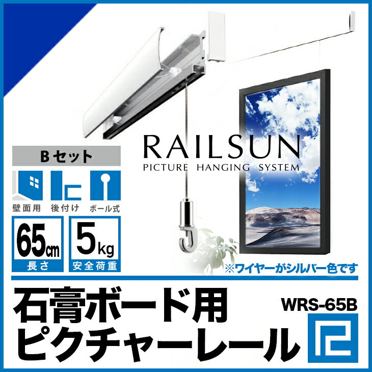 RAILSUN レールサンピクチャーレール セット　65cm【石膏ボード用レールBセット】…...:takumi-kyoto:10000991
