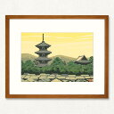 井堂雅夫木版画”五重の塔” 10P01Oct16