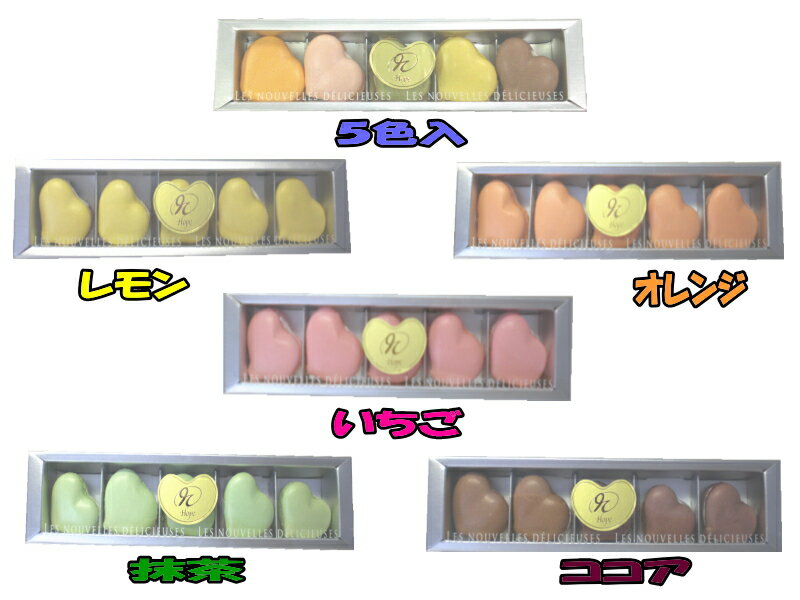 匠の手焼き!!匠ハートマカロン　6種類からお選び頂けます。(5色入・いちご・レモン・抹茶・オレンジ・ココア) 10P20Dec11