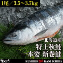 【北海道産】特上秋鮭 一本姿 新巻鮭 3.5kg〜3.7kg前後