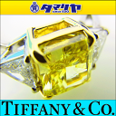 TIFFANY&Co　ティファニー　ファンシー　ヴィヴィット　イエローダイヤ（3.07ct）　リング　PT プラチナ　YG　イエローゴールド　750　K18 保証書　メンテナンス済　10号　　指輪　ダイアモンド　FANCY VIVID YELLOW DIAMOND　VS2