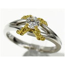 ヴィンテージ Christian Dior クリスチャン ディオール ダイヤ(D0.218ct G-VS2) リング Pt900 プラチナ 750 K18 YG イエローゴールド 日本サイズ約7号 #47 鑑定書【送料無料】【代引き手数料無料 レディース【中古】29921214