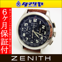 　レア　ZENITH　ゼニス　Ref.10.0500.420 クロノグラフ　クラス　HW　　エルプリメロ　手巻　SS　ステンレス時計　メンズ　ケース　箱 ブラック　黒文字板　22881101ケース付★メンテナンス★希少な手巻。毎時36,000振動★代金引換にてクレジット、現金可。