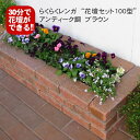 らくらくれんが花壇セット100型アンティーク調ブラウンfsp21243段(高さ20cm)の花壇ができるらくらくれんがのセットです※植物・鉢・透水シートは含みません北海道・九州・離島・沖縄は別途送料が掛かります。