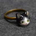 猫のリング小島美知代 作指輪