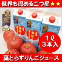 ★リンゴ ジュースランキング1位獲得★青研の葉とらずりんごジュース 1000g×3本入 葉とらずりんご100 ストレート100% 青森 りんごジュース【楽ギフ_包装】【楽ギフ_のし】【楽ギフ_のし宛書】