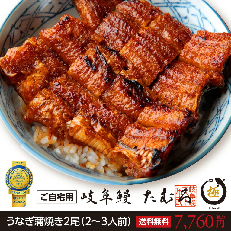 岐阜鰻たむろ極2尾 自宅用 ウナギ蒲焼き うなぎ 蒲焼き 国内産 送料無料行列の人気うなぎ屋 グルメ ウナギ 国産 海鮮 高級 魚介 母の日　ギフト　お中元　お歳暮　父の日　お年賀　帰省暮