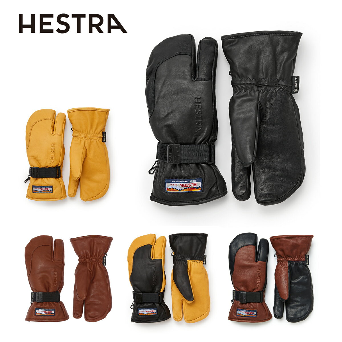 HESTRA <strong>ヘストラ</strong> スキー <strong>グローブ</strong> メンズ レディース＜2024＞ 33882 / 3-Finger GTX Full Leather / スリーフィンガー ジーティーエックス フルレザー 【GORE-TEX】 2023-2024 NEWモデル