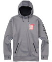 BURTON Crown Bonded Pullover Hoodie 2017FW【GO OUT 12月号掲載】Monument Heather Airボンディングプルオーバーフーディー【正規品】【30%OFF】