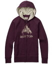 BURTON Women's Stamped MTN Full-Zip Hoodie 2017FW Sangria Heatherボンディングフーディー【正規品】
