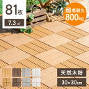 【送料無料】人工木 ウッドパネル 81枚セット 天然木粉 7.3平米用 設置簡単 ジョイン