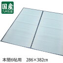 ★クーポンで400円OFF★【送料無料】 本間6畳 国産 上敷き 畳 い草100% 約286×382×0.3cm 畳シート 防ダニ 防カビ 抗菌 抗菌機能付き 日本製 置き畳 縁あり畳 リバーシブル 天然 い草ラグ ござ 茣蓙 【代引き・後払い不可】
