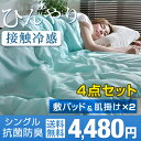 2組【送料無料】 ひんやり 敷きパッド&肌掛け布団 2点セッ...