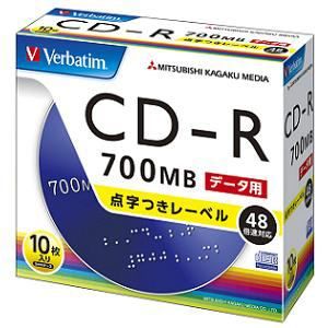 三菱化学メディア CD-R 1回記録用 700MB データ用 48倍速 10枚 SR80F…...:tantan:11383715