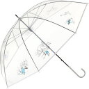 プラスニコ ピーターラビット 長傘 手開き ビニール ハイエンド ホワイト 8本骨 60cm EE-03022